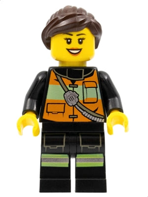 Preowned LEGO® Minifigure – Town cty0379 Fire Reflective Stripe Vest w/Pockets and Shoulder