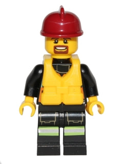Preowned LEGO® Minifigure – Town cty0382 Fire Reflective Stripe Vest w/Pockets and Shoulder