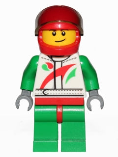 Preowned LEGO® Minifigure – Town cty0389a Race Car Driver White Racing Suit w/Octan Logo Re