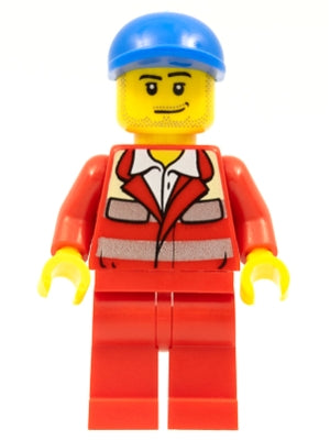 Preowned LEGO® Minifigure – Town cty0394 Paramedic Red Uniform Male Blue Short Bill Cap