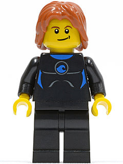 Preowned LEGO® Minifigure – Town cty0407 Coast Guard City Surfer in Wetsuit Dark Orange Tou