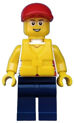 Preowned LEGO® Minifigure – Town cty0414 Coast Guard City Dinghy Passenger Male