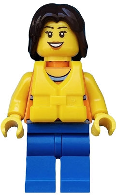 Preowned LEGO® Minifigure – Town cty0416 Coast Guard City Dinghy Passenger Female