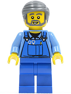 LEGO® Minifigure Town cty0430 Overalls w/Tools in Pocket Dark Bluish Gray Smooth