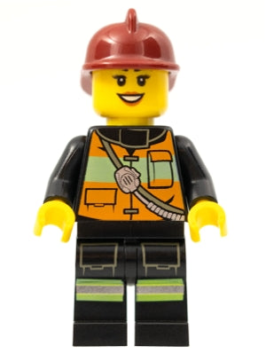 Preowned LEGO® Minifigure – Town cty0434 Fire Reflective Stripe Vest w/Pockets and Shoulder