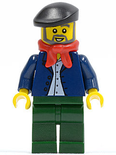 Preowned LEGO® Minifigure – Town cty0441 Dark Blue Jacket Light Blue Shirt Dark Green Legs