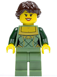 Preowned LEGO® Minifigure – Town cty0444 Sand Green Female Corset w/Gold Trimmed Front Sand
