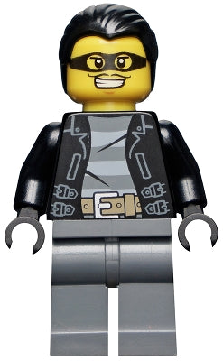 Preowned LEGO® Minifigure – Town cty0478 Police City Bandit Male Black Hair Mask