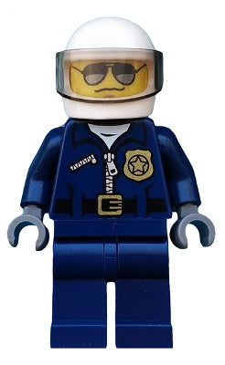 Preowned LEGO® Minifigure – Town cty0487 Police City Helicopter Pilot Sunglasses
