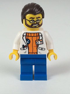 Preowned LEGO® Minifigure – Town cty0494 Arctic Scientist Dark Brown Hair Beard