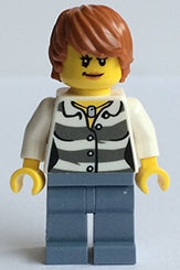 Preowned LEGO® Minifigure – Town cty0514 Swamp Police Crook Female w/Dark Orange Hair