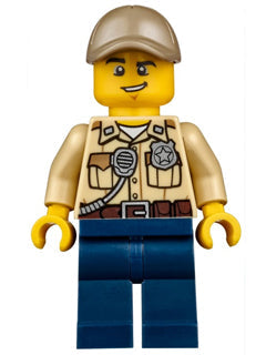 Preowned LEGO® Minifigure – Town cty0523 Swamp Police Officer Shirt Dark Tan Cap