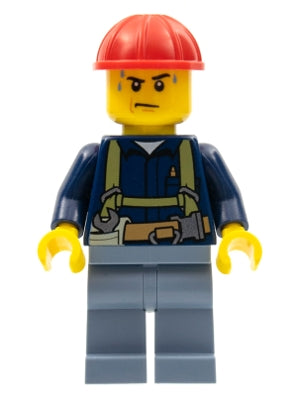 Preowned LEGO® Minifigure – Town cty0530 Construction Worker Shirt w/Harness and Wrench San