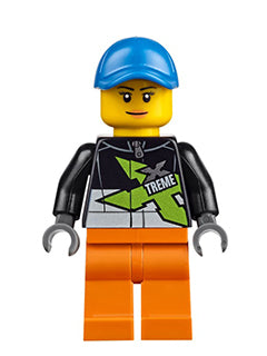 Preowned LEGO® Minifigure – Town cty0543 Xtreme Powerboat Driver Female Black Racing Jacket