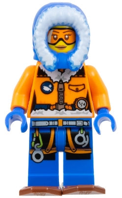 Preowned LEGO® Minifigure – Town cty0554 Arctic Explorer Female w/Snowshoes
