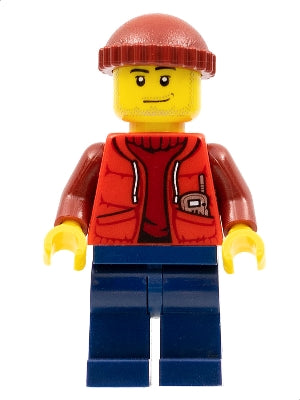 Preowned LEGO® Minifigure – Town cty0566 Deep Sea Submariner Male Dark Red Knit Cap