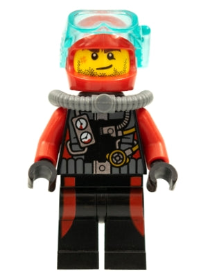 Preowned LEGO® Minifigure – Town cty0599 Scuba Diver Male w/out Flippers