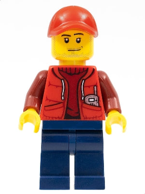 Preowned LEGO® Minifigure – Town cty0605 Deep Sea Submariner Male Red Cap