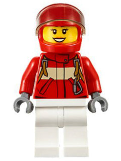 Preowned LEGO® Minifigure – Town cty0607 Paramedic Pilot Female Red Helmet
