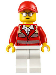 Preowned LEGO® Minifigure – Town cty0608 Paramedic Red Uniform Male Red Short Bill Cap
