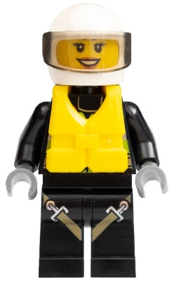 Preowned LEGO® Minifigure – Town cty0640 Fire Reflective Stripes w/Utility Belt and Flashli