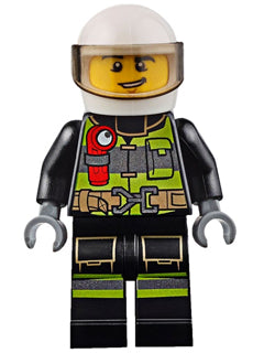 Preowned LEGO® Minifigure – Town cty0652 Fire Reflective Stripes w/Utility Belt and Flashli