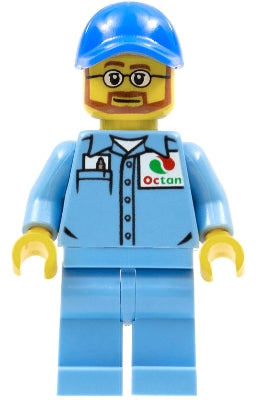 Preowned LEGO® Minifigure – Town cty0673 Medium Blue Uniform Shirt w/Pocket and Octan Logo