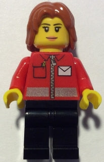 Preowned LEGO® Minifigure – Town cty0676 Post Office White Envelope and Stripe Black Legs D