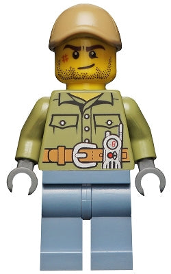 Preowned LEGO® Minifigure – Town cty0683 Volcano Explorer Male Shirt w/Belt and Radio Dark