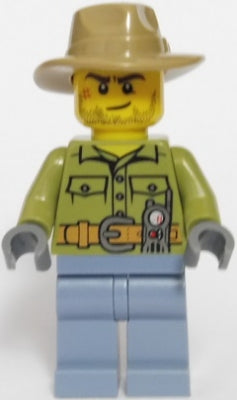 Preowned LEGO® Minifigure – Town cty0694 Volcano Explorer Male Shirt w/Belt and Radio Dark