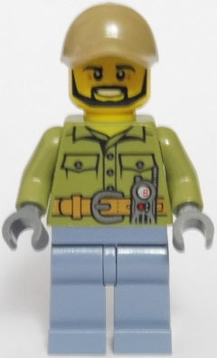Preowned LEGO® Minifigure – Town cty0695 Volcano Explorer Male Shirt w/Belt and Radio Dark