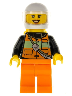 Preowned LEGO® Minifigure – Town cty0736 Fire Female Reflective Stripe Vest w/Pockets and S