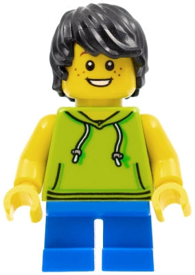 LEGO® Minifigure Town cty0771 Beachgoer Boy Lime Hoodie and Blue Legs