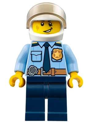 Preowned LEGO® Minifigure – Town cty0772 Police City Officer Shirt w/Dark Blue Tie and Gold