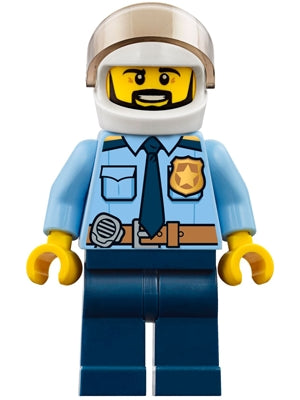 Preowned LEGO® Minifigure – Town cty0776 Police City Officer Shirt w/Dark Blue Tie and Gold