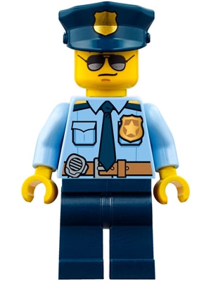Preowned LEGO® Minifigure – Town cty0778 Police City Officer Shirt w/Dark Blue Tie and Gold