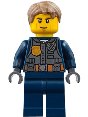Preowned LEGO® Minifigure – Town cty0780 Police City Chase McCain Dark Blue Uniform