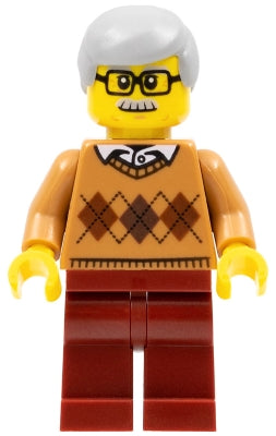 Preowned LEGO® Minifigure – Town cty0786 City NEWsstand Visitor Medium Nougat Argyle Sweate