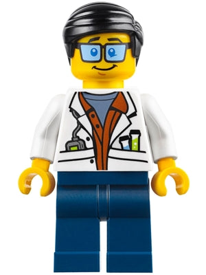 Preowned LEGO® Minifigure – Town cty0789 City Jungle Scientist White Lab Coat w/Test Tubes