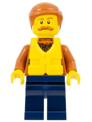 Preowned LEGO® Minifigure – Town cty0803 City Jungle Explorer Dark Orange Jacket w/Pouches