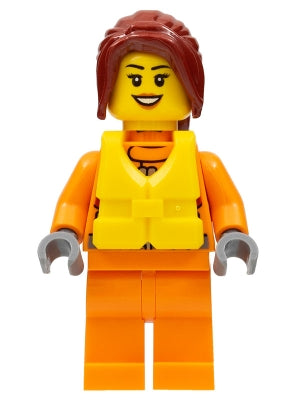 Preowned LEGO® Minifigure – Town cty0827 Coast Guard City Female Watercraft Pilot w/Dark Re