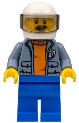 LEGO® Minifigure Town cty0828 Coast Guard City Helicopter Pilot w/Moustache
