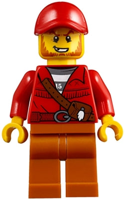 LEGO® Minifigure Town cty0831 Mountain Police Crook Male w/Red Fringed Shirt w/S