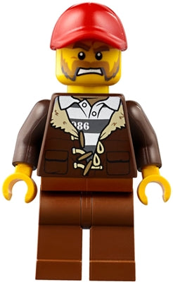 LEGO® Minifigure Town cty0834 Mountain Police Crook Male w/Lined Jacket over Pri