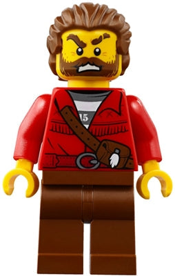 Preowned LEGO® Minifigure – Town cty0835 Mountain Police Crook Male w/Red Fringed Shirt w/S