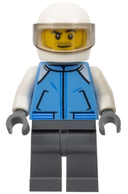 Preowned LEGO® Minifigure – Town cty0839 Helicopter Pilot Medium Blue Jacket