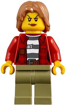 Preowned LEGO® Minifigure – Town cty0851 Mountain Police Crook Female Jacket over 87 Prison