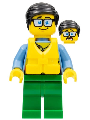 Preowned LEGO® Minifigure – Town cty0860 Coast Guard City Tourist Blue Tinted Glasses Life