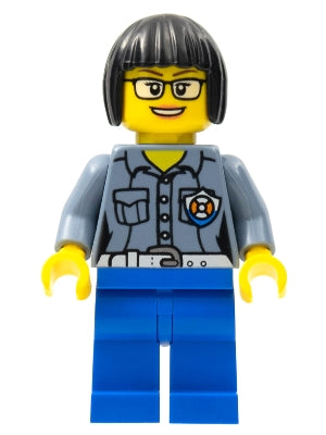 Preowned LEGO® Minifigure – Town cty0861 Coast Guard City Female Station Manager Short Blac