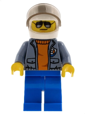 Preowned LEGO® Minifigure – Town cty0865 Coast Guard City Helicopter Pilot w/Sunglasses